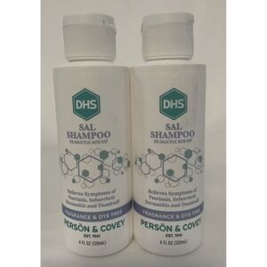 DHS SAL Shampoo Anti-Dandruff Psoriasis 3% Salicylic Acid 4oz (2 pack) NEW